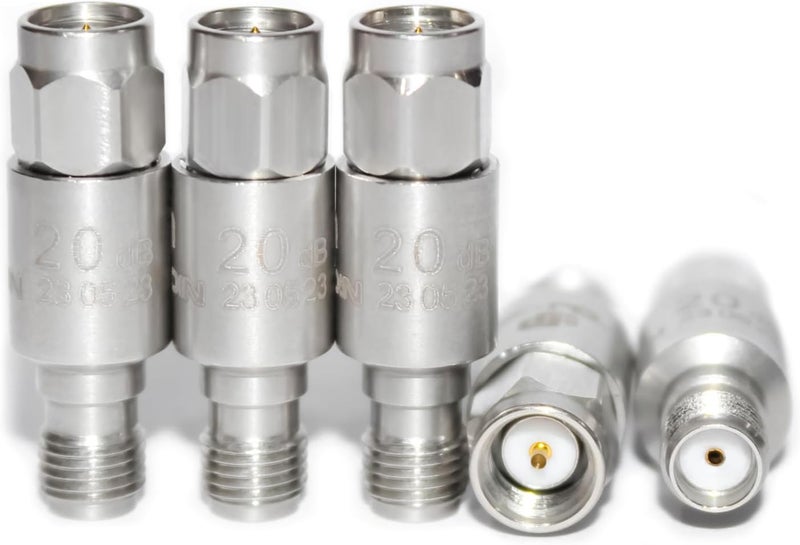 UU TOJOIN TOJOIN SMA Male to Female Attenuator/Coaxial RF Attenuator, DC to 8GHz, 50Ohm, 2W, 20dB, SMA 8G Attenuator 5PCS - Image 2